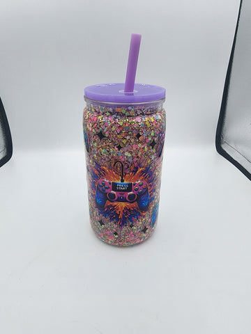 Gaming Controller Snowglobe Tumbler