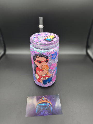 Stitch 16oz Snowglobe Tumbler